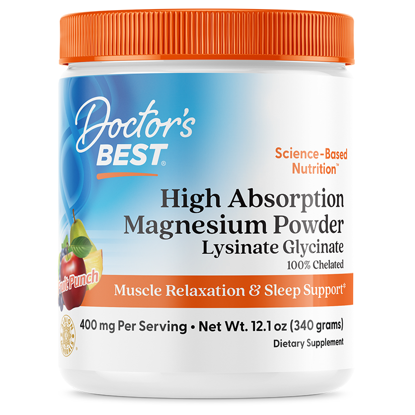 Doctor’s Best High Absorption Magnesium Powder Fruit Punch – 340g