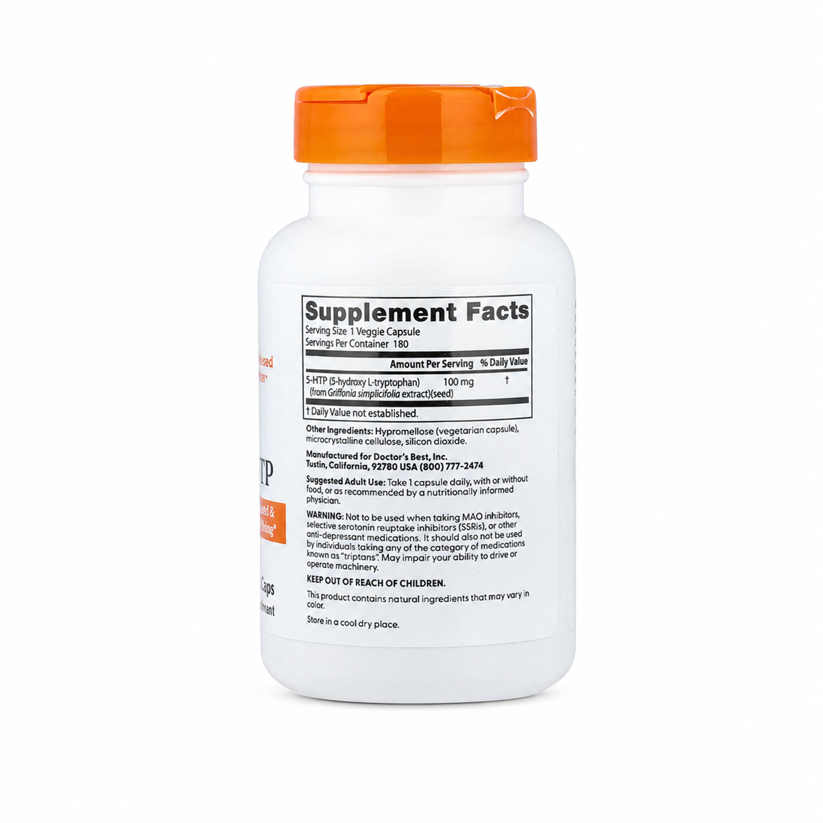 Doctor’s Best 5-HTP 100 mg – 180 Veggie Caps