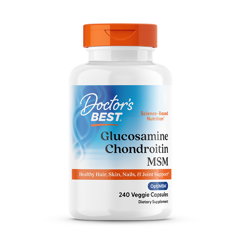 Doctor’s Best Glucosamine Chondroitin MSM with OptiMSM – 240 Veggie Capsules