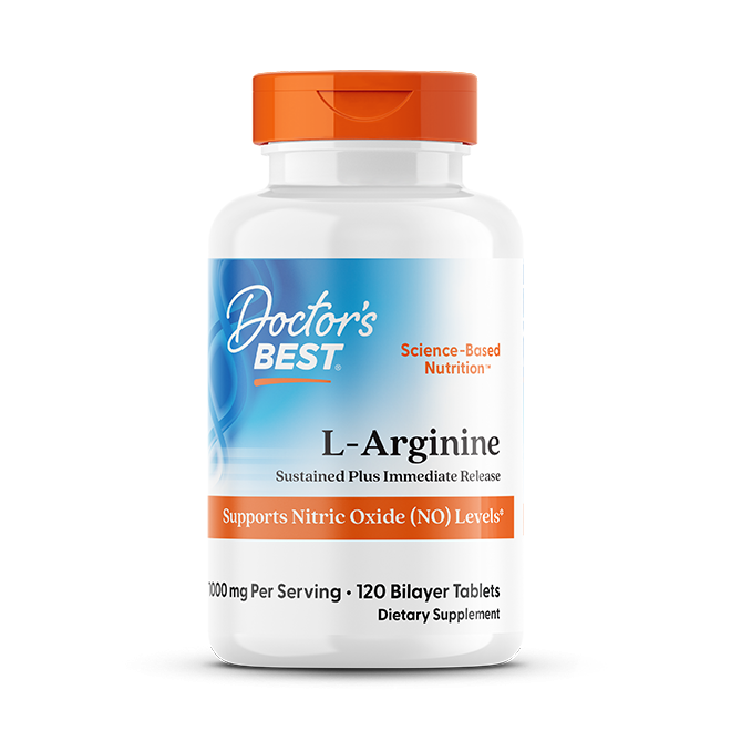 Doctor’s Best L-Arginine 500mg – 120 Bilayer Tablets
