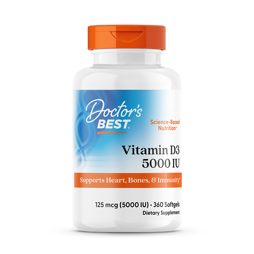 Doctor’s Best Vitamin D3 5000 IU – 360 Softgels