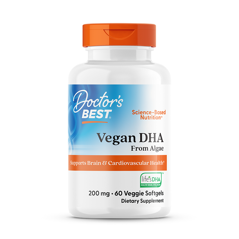 Doctor’s Best Vegan DHA from Algae with Life’s DHA 200mg – 60 Veggie Softgels