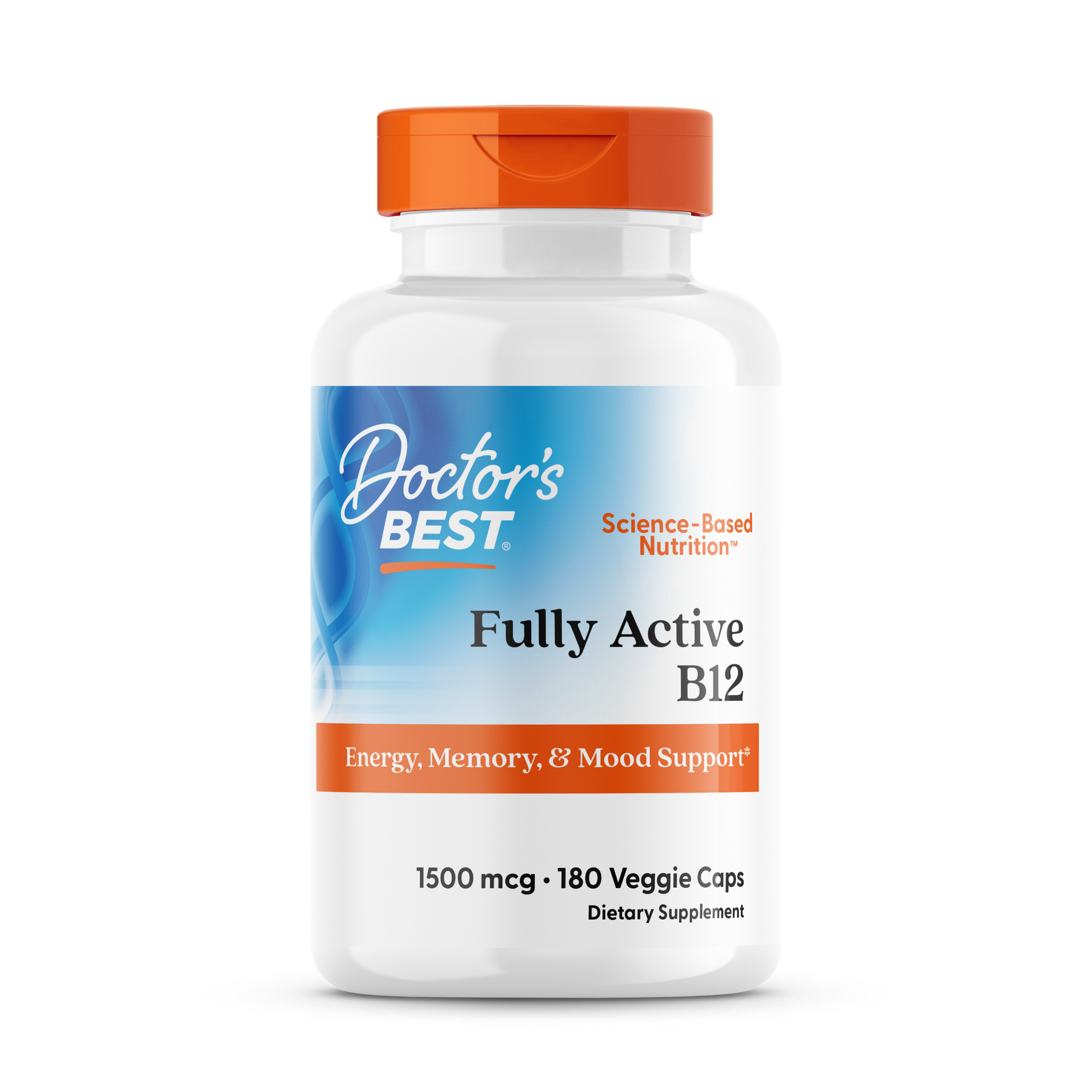 Doctor’s Best Fully Active B12 1500mcg – 180 Veggie Capsules