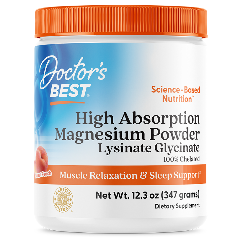 Doctor’s Best High Absorption Magnesium Powder Sweet Peach – 347g