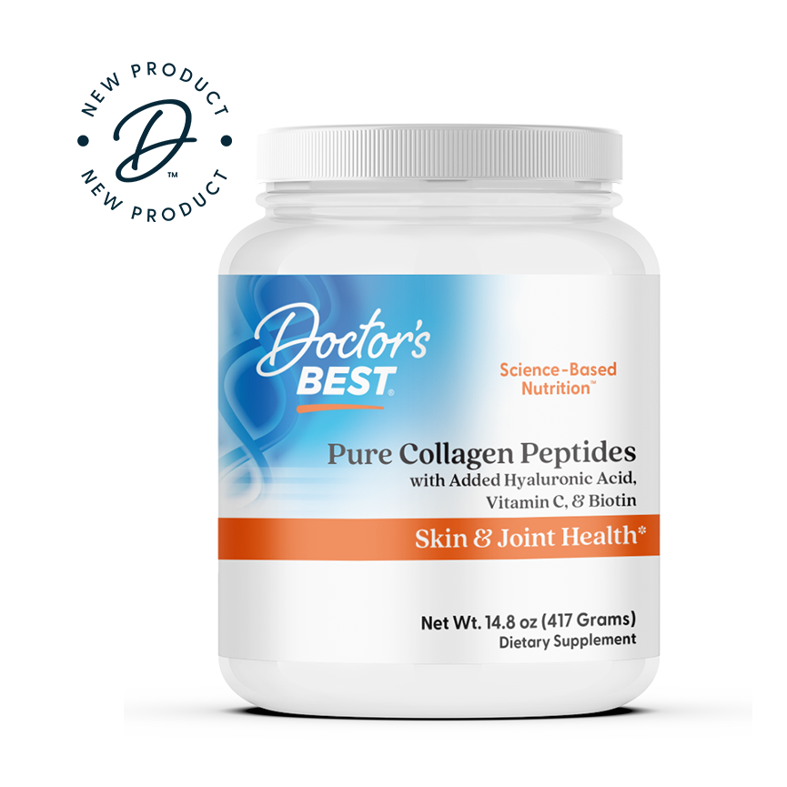 Doctor’s Best Pure Collagen Peptides with Hyaluronic Acid, Vitamin C & Biotin – 417g