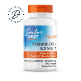 Doctor’s Best Vitamin D3 + K2 MK-7 – 180 Softgels