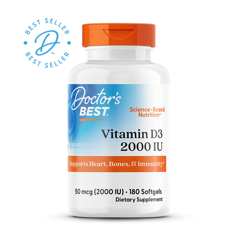 Doctor’s Best Vitamin D3 2000 IU – 180 Softgels