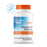 Doctor’s Best Vitamin D3 5000 IU – 180 Softgels